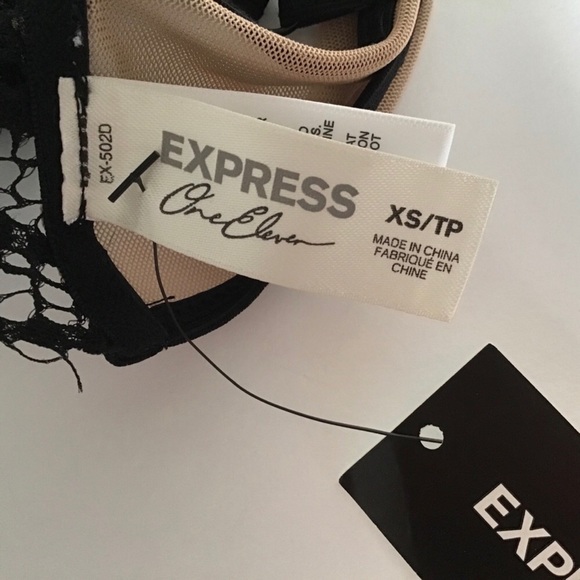 EXPRESS BLACK LACE BRALETTE NWT XS - Picture 14 of 15